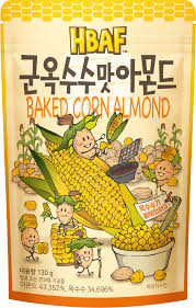 HBAF ROASTED CORN ALMOND 40G(군옥수수맛아몬드e-길림양행)