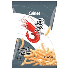 CALBEE PRAWN CRACKER CRACKER BLACK PEPPER 60G