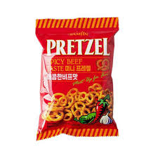 MINI PRETZEL SPICY TASTE 70GM (미니프레첼 매콤비프맛)B